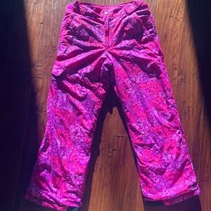 Pink Columbia snow pants!
